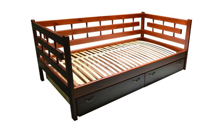 Кровать Сакура три спинки из массива березы