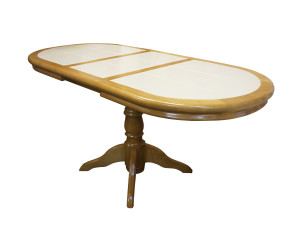 Стол №14 с плиткой массив березы