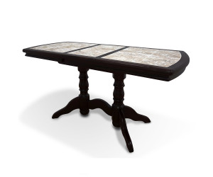 Стол №16 с плиткой массив березы