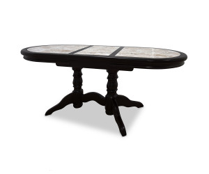 Стол №17 с плиткой массив березы